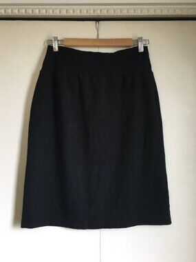Ureshii PEI Black Bamboo Pencil Skirt - Stretchy Canadian Made Fashion - L